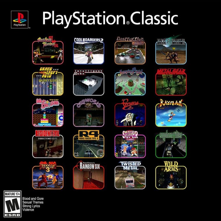 PlayStation Classic oyunları